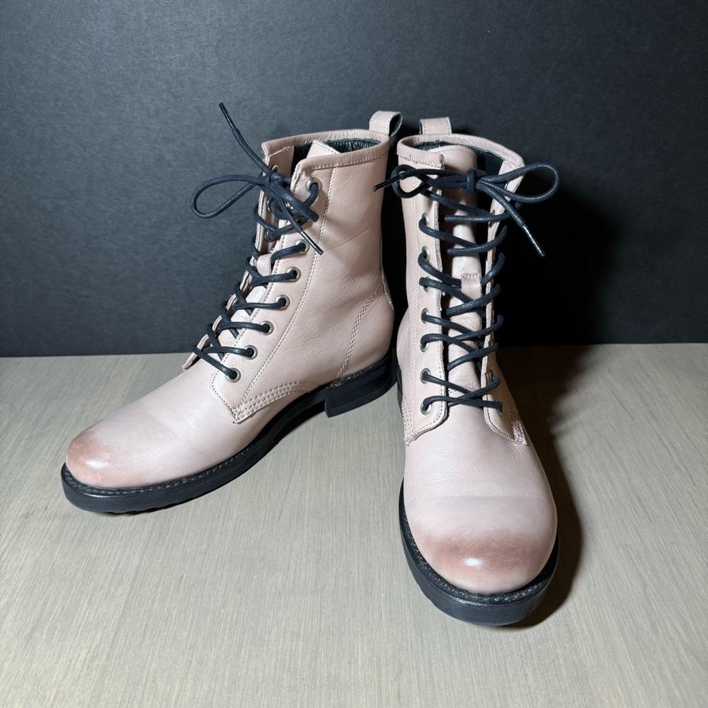 NEW Frye Veronica Leather Lace-Up Combat Ankle Boots